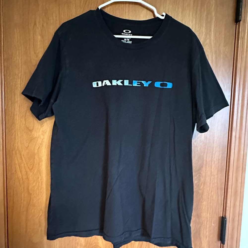 Oakley Black and Blue Logo Tee